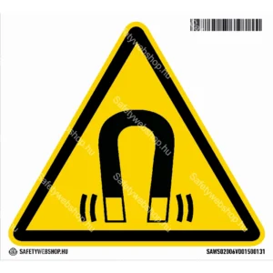 Erős mágneses tér! matrica (ISO 7010-W006 piktogram)