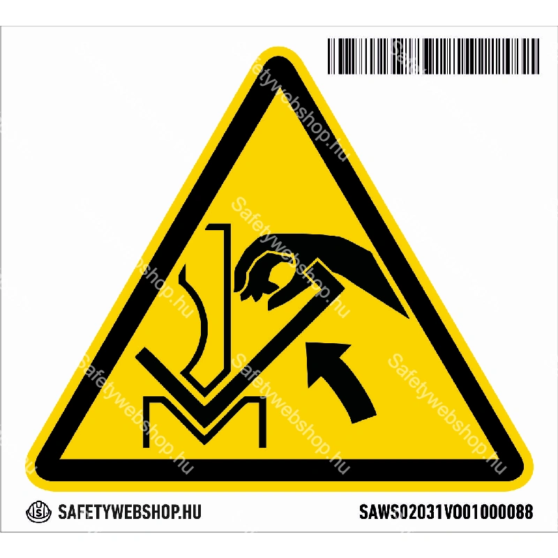 A kéz beszorulásának veszélye matrica (ISO 7010-W031 piktogram) - Image 4