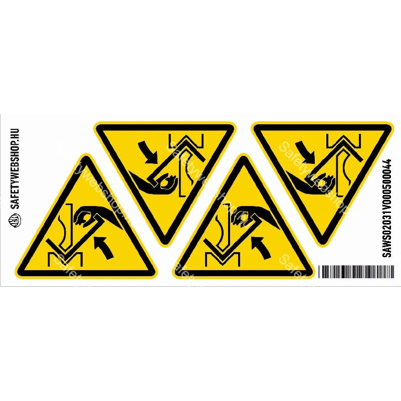 A kéz beszorulásának veszélye matrica (ISO 7010-W031 piktogram) - Image 3