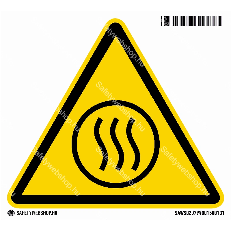 Forró tartalom! matrica (ISO 7010-W079 piktogram)