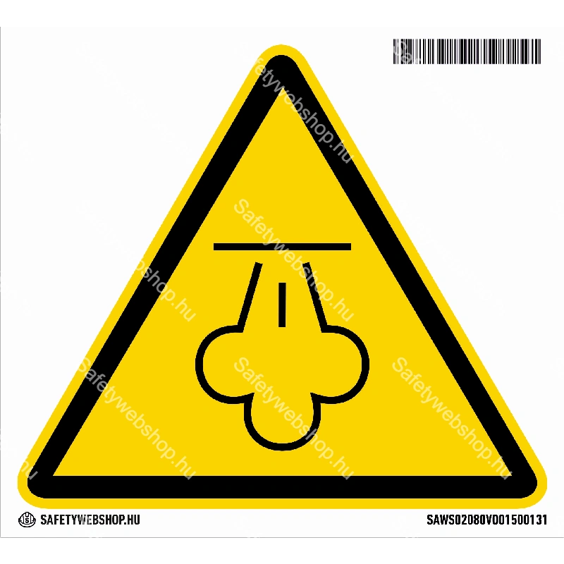 Forró gőz! matrica (ISO 7010-W080 piktogram)