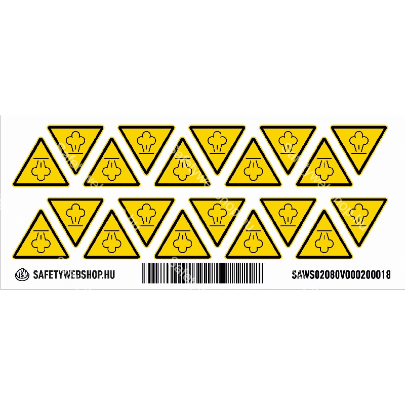 Forró gőz! matrica (ISO 7010-W080 piktogram) - Image 2