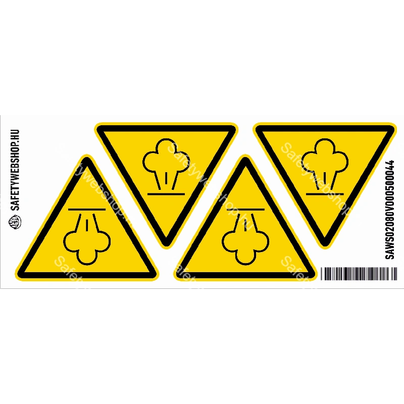 Forró gőz! matrica (ISO 7010-W080 piktogram) - Image 3