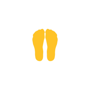 SafetyStripe Smooth alakzat, Lábnyom, 280 mm x 105 mm